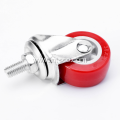 Light Duty Red PVC Swivel Threaded Stem Casters